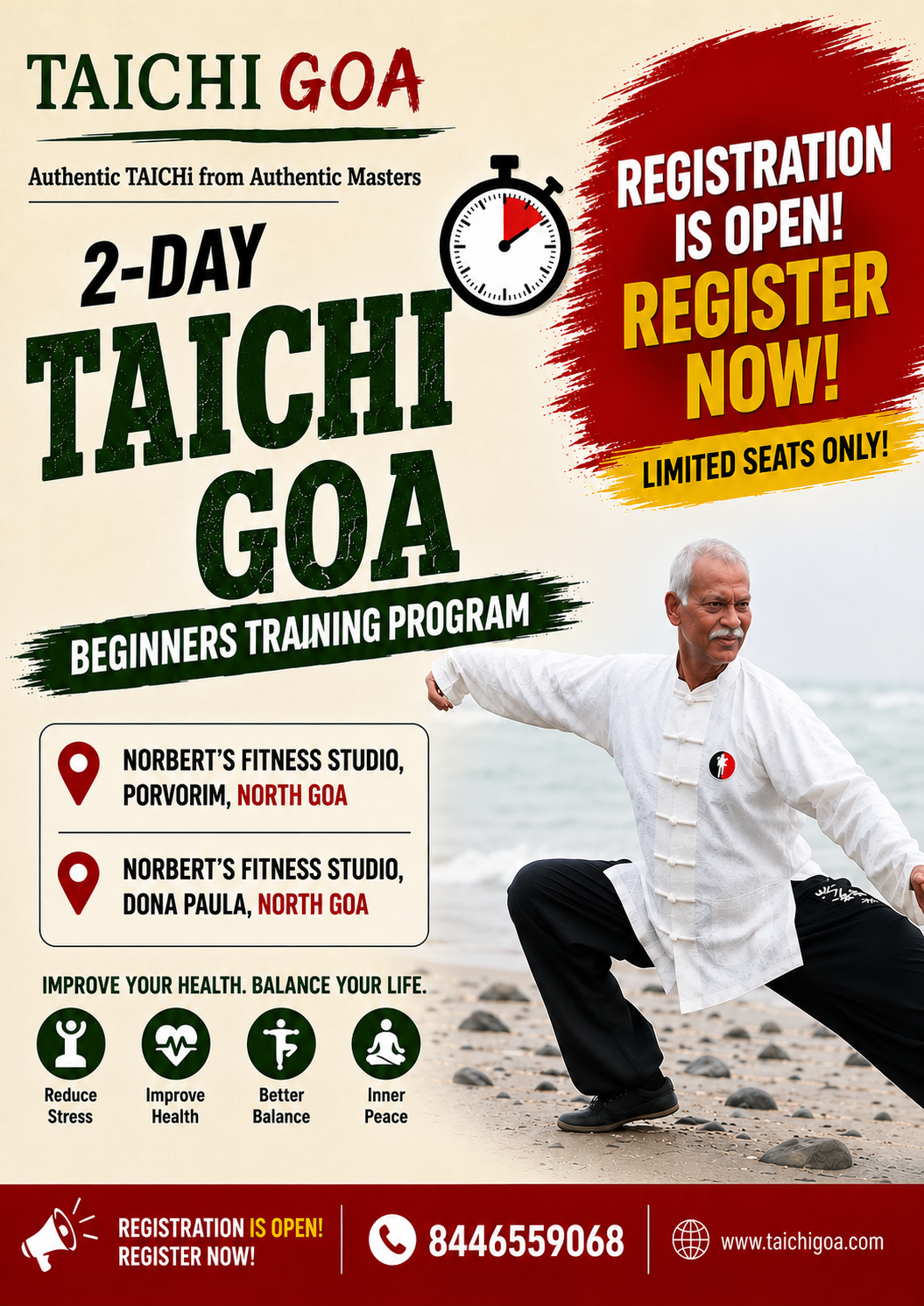 2-Day Taichi Goa Beginners Training Program poster